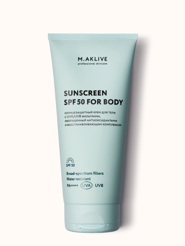 Солнцезащитный крем для тела SPF50 200мл M.AKLIVE