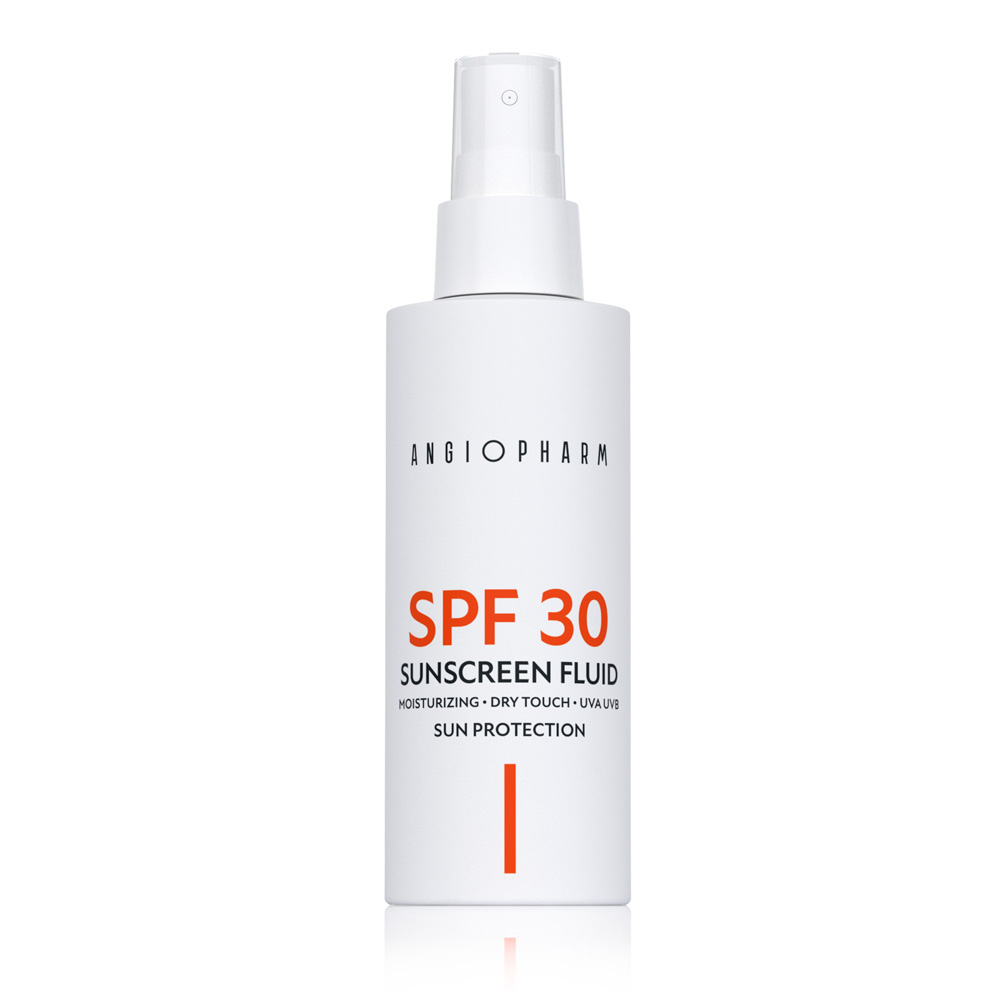 Солнцезащитный флюид SPF30, 100мл, ANGIOPHARM