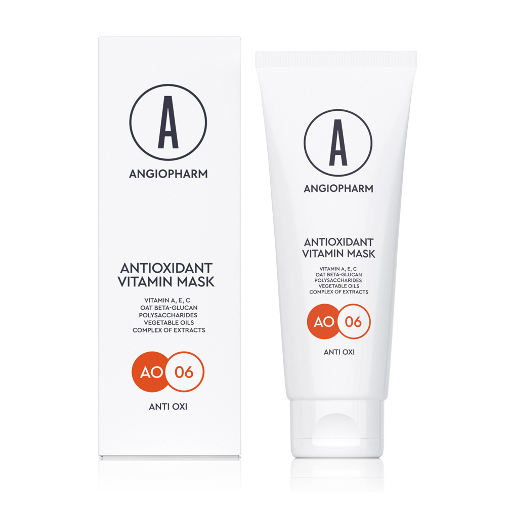 Антиоксидантная маска с витаминами А, Е, С, 7 мл, 75 мл, ANGIOPHARM