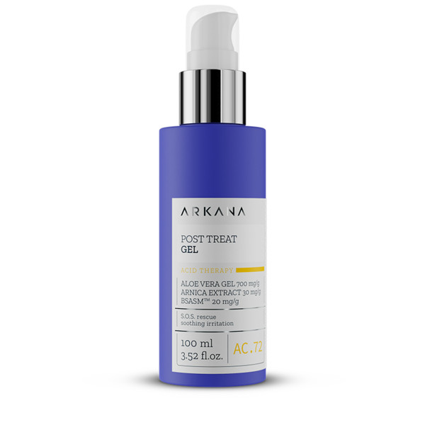 Post Treat Gel - Успокаивающий постпилинговый гель с алоэ 100 мл, ARKANA